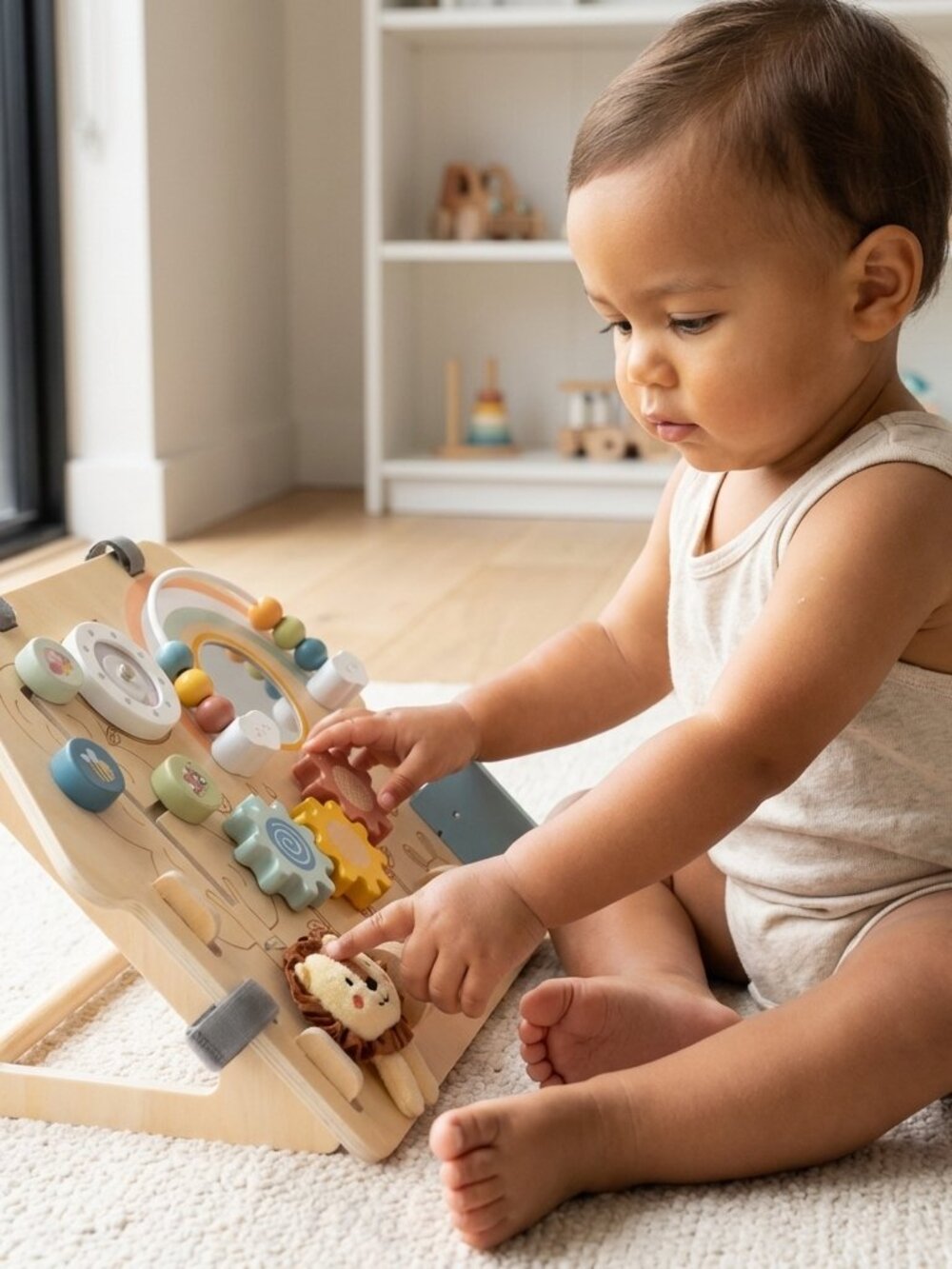 Montessori Wooden Busy Board Activity Board Sensory Learning Toy New - Picture 2 of 16